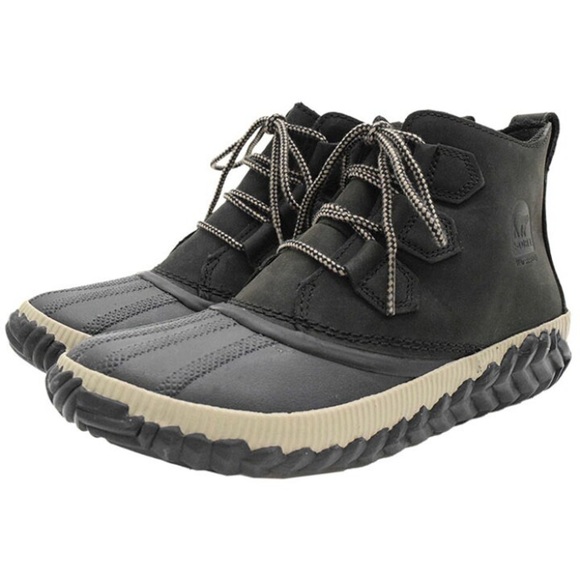 SOREL Out 'N About Plus Boot - Black Leather - Size 7.5 - Picture 1 of 13